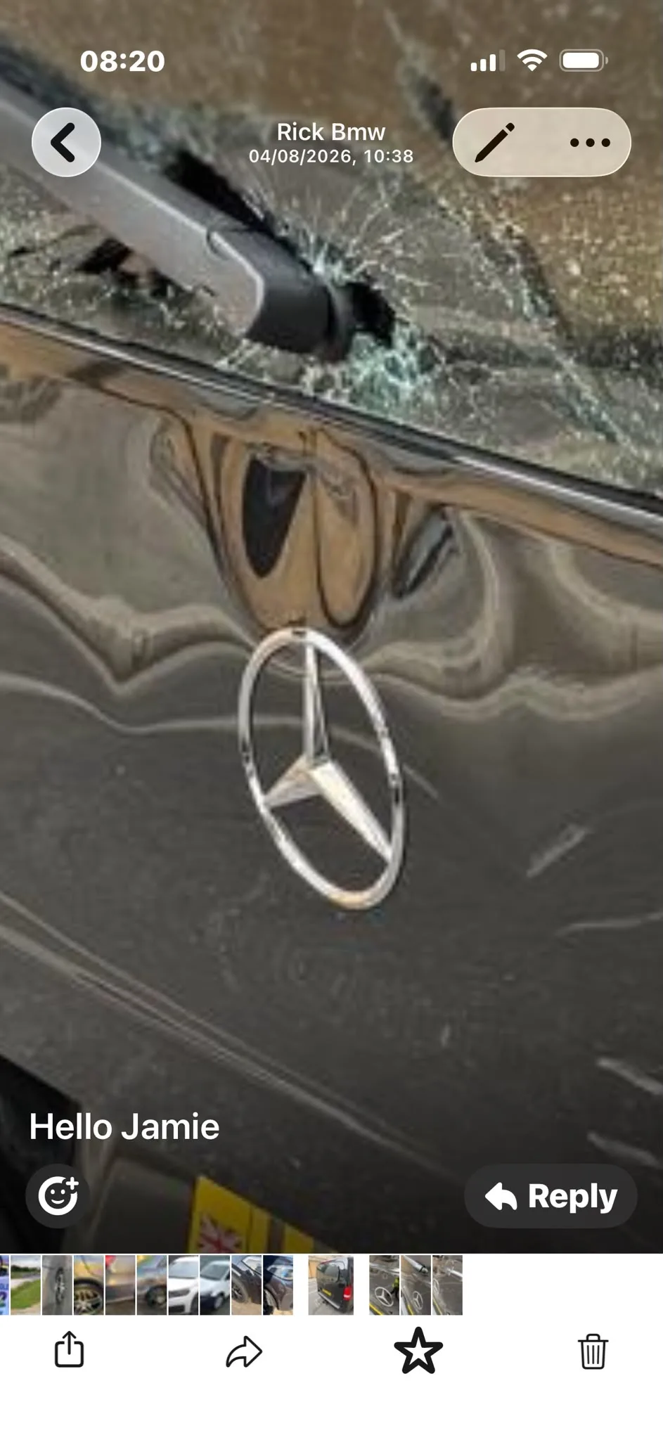 Mercedes Van Tailgate Crash Repair in Guildford, Surrey
