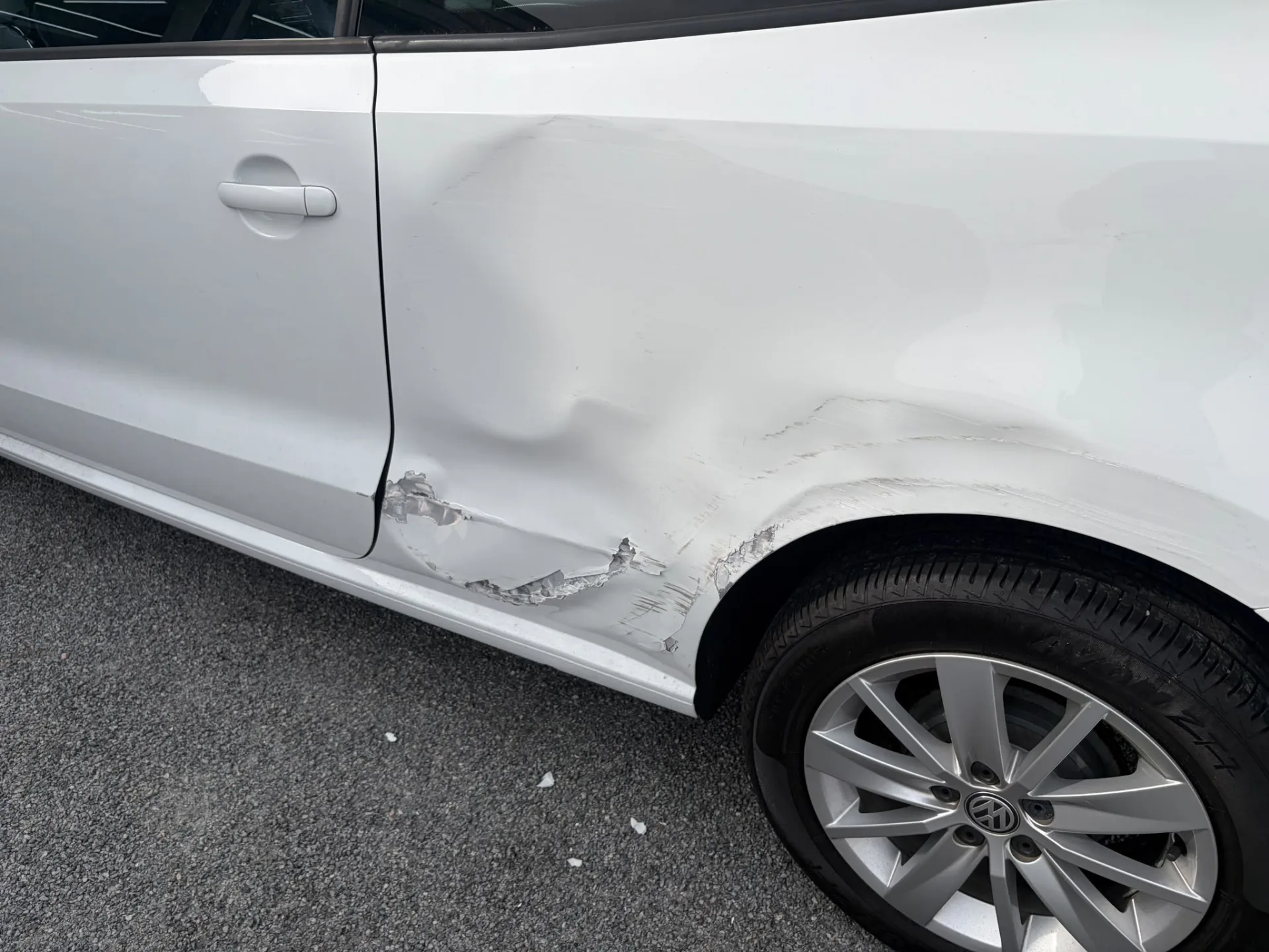 Volkswagen Polo Bollard Damage Repair in Surrey