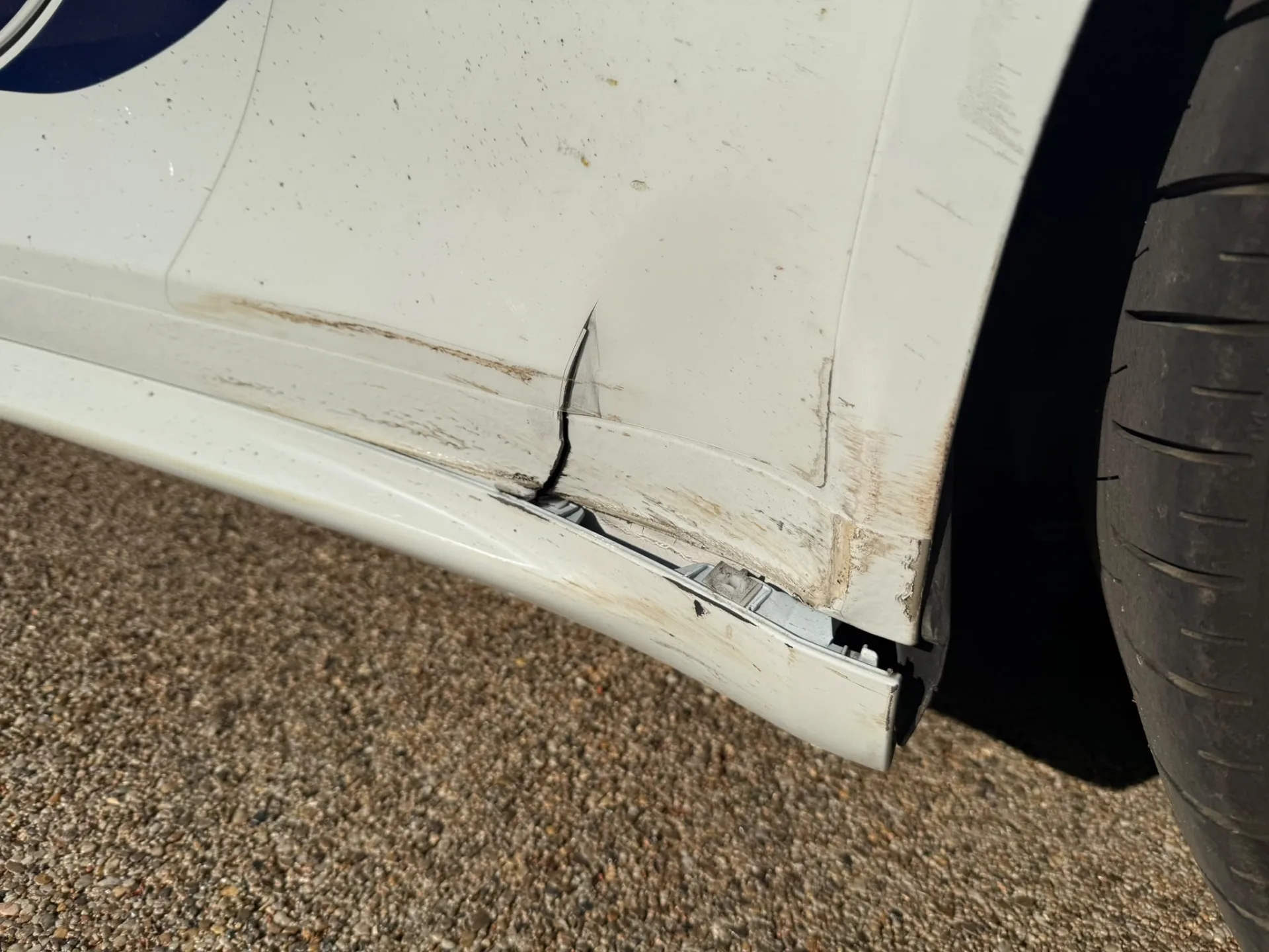 Porsche Rear Wing Post Damage Repair