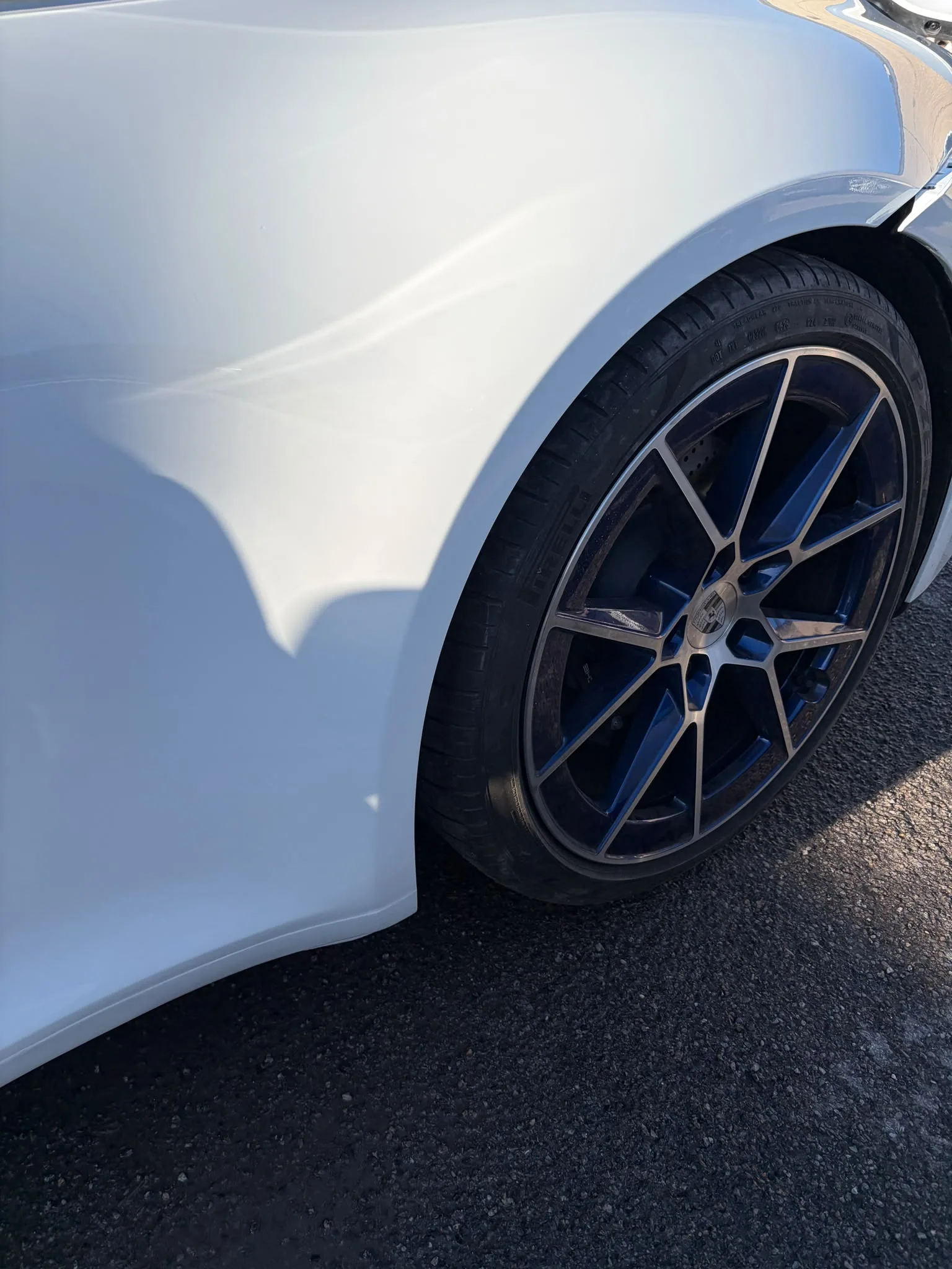 Porsche Rear Wing Post Damage Repair