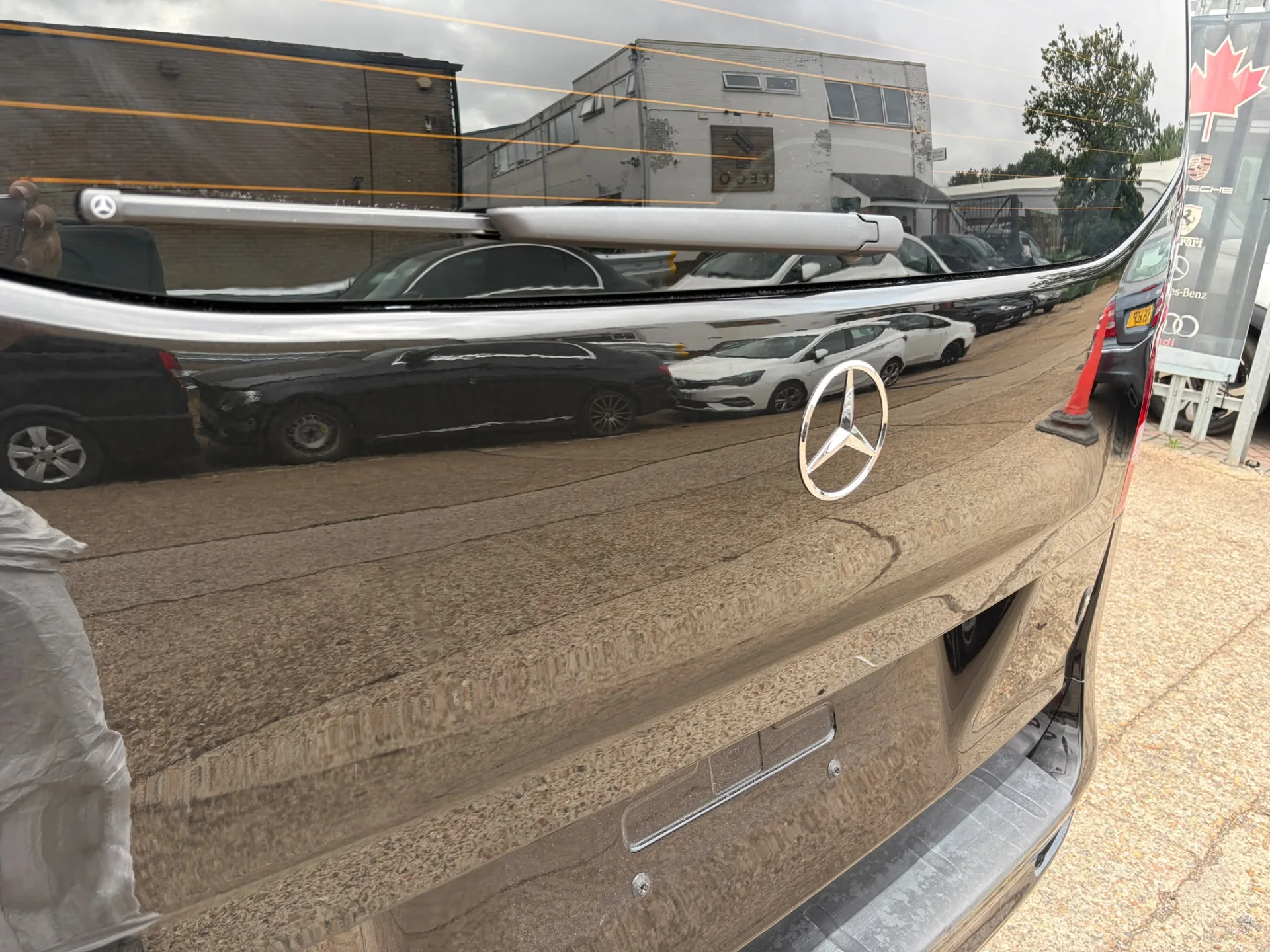 Mercedes Van Tailgate Crash Repair in Guildford, Surrey