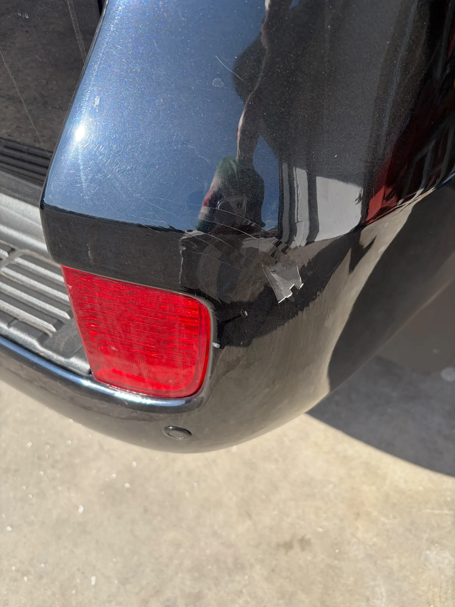 Before — Land cruiser hit on both corners