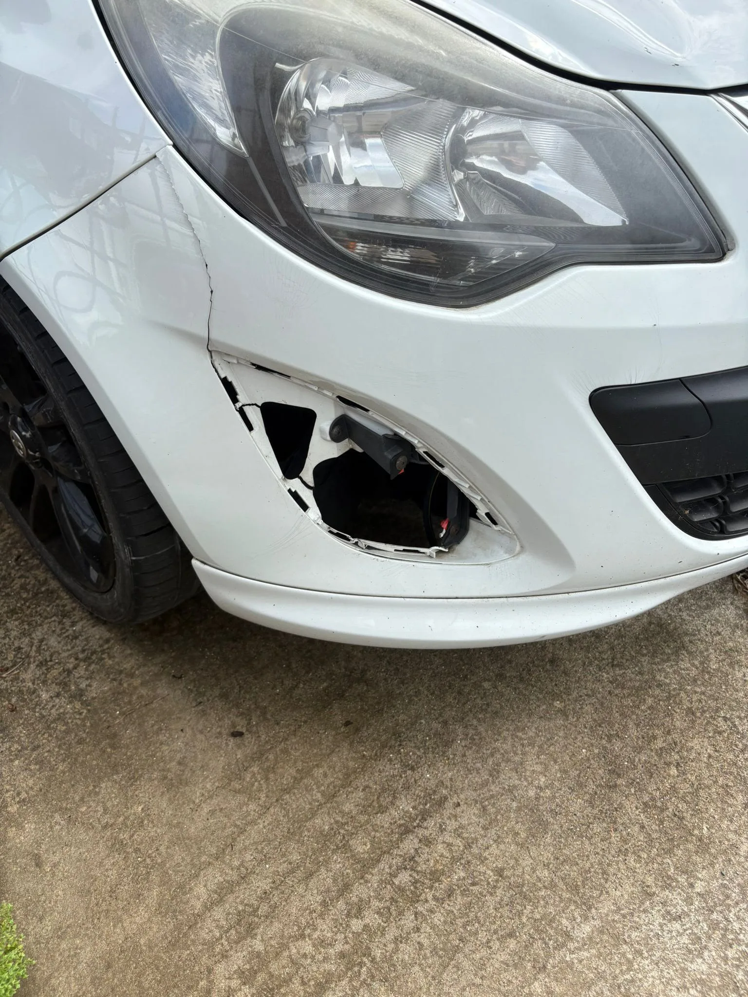 Before — Bumper Kerb Damage Repair